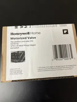 HONEYWELL V8043F1036 MOTORIZED 3/4 - 24V SWEAT ZONE VALVE NEW