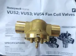 NEW. HONEYWELL HI-PRESSURE FAN COIL  VALVE, VU52N1019/U