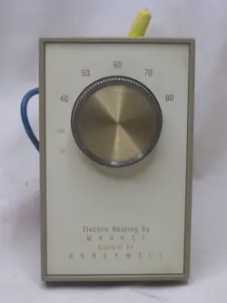 VINTAGE MARKEL CONTROL HONEYWELL ELECTRIC HEATING CONTROLLER ON OFF KNOB 0 -80