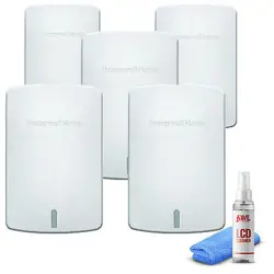 5-PACK HONEYWELL WIRELESS INDOOR SENSOR -WHITE (C7189R1004/U)   LCD CLEANER