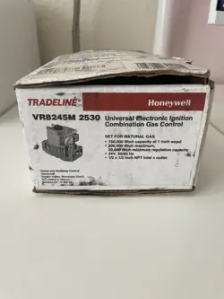 HONEYWELL VR8245M2530 UNIVERSAL ELECTRONIC IGNITION COMBINATION GAS CONTROL