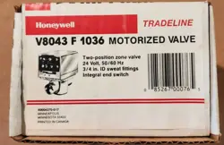 NEW OEM HONEYWELL V8043F1036 MOTORIZED ZONE VALVE 3/4