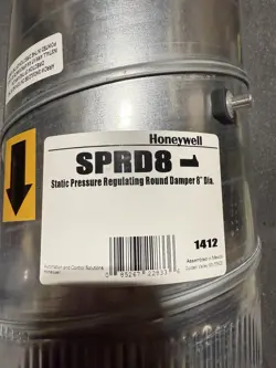 BRAND NEW HONEYWELL PRESSURE REGULATING ROUND DAMPER SPRD8 NIB 8INCH