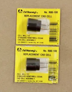 2 SID HARVEY'S R80-100 CAD CELLS COMPATIBLE WITH HONEYWELL C554A ASSEMBLY