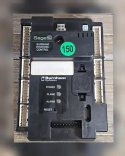BURNHAM ALPHA 150 SAGE 2 HYDRONIC CONTROL HONEYWELL R7910B1020 GAS BOILER BURNER