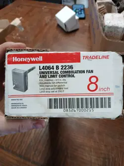 HONEYWELL L4064 B 2236 UNIVERSAL COMBINATION FAN WITH LIMIT CONTROL