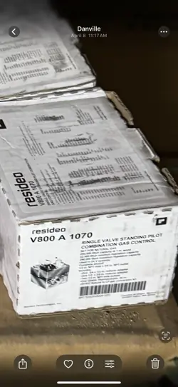 RESIDEO HONEYWELL V800 A 1070 SINGLE VALVE PILOT COMBINATION GAS CONTROL