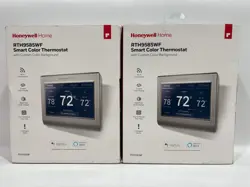 NEW 2PK OPEN HONEYWELL RTH9585WF SMART COLOR THERMOSTAT W/ COLOR BG