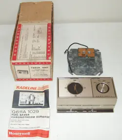 NEW! VTG HONEYWELL CHRONOTHERM #T882A 1047-1 THERMOSTAT & #AT75A1036 TRANSFORMER