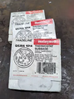 HONEYWELL TRADELINE Q539A 1014 THERMOSTAT SUBBASE TAUPE FOR USE WITH T87F