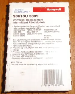 HONEYWELL  S8610U 3009, UNIVERSAL SPARK IGNITION MODULE, USED