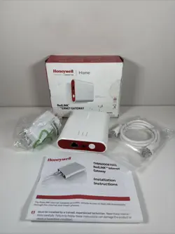 HONEYWELL THM6000R7001 REDLINK GATEWAY ETHERNET CABLE & POWER CORD NEW OPEN BOX