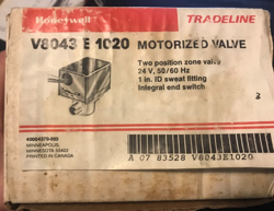 SET OF 3 V8043E1020 HONEYWELL 24V MOTORIZED VALVE, 1 ID SWEAT