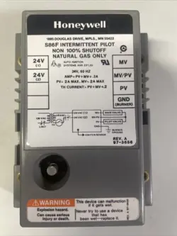 HONEYWELL S86F SHUTOFF NAT. GAS 24V INTERMITTENT PILOT CONTROL NON 100%