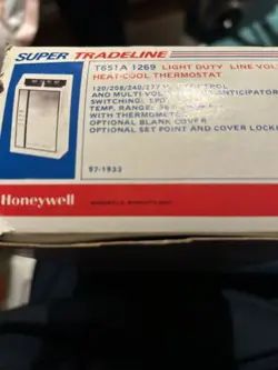 HONEYWELL SUPERTRADELINE T651A 1269 LIGHT DUTY LINE VOLTAGE HEAT COOL THERMOSTAT