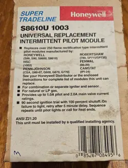SUPER TRADELINE  HONEYWELL S8610U 1003 INTERMITTENT PILOT MODULE