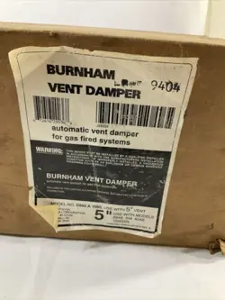 BURNHAM, HONEYWELL 5” AUTOMATIC VENT DAMPER D892 A 1060 NEW OLD STOCK