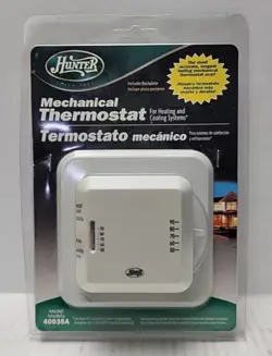 VINTAGE 2003 HUNTER MECHANICAL THERMOSTAT MODEL 40035A MADE IN USA