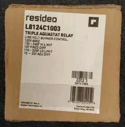 OPEN BOX! HONEYWELL L8124C1003 TRIPLE AQUASTAT RELAY LINE VOLT BURNER CONTROL