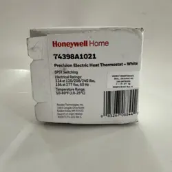 HONEYWELL T4398A1021 PRECISION ELECTRIC HEATING THERMOSTAT WHITE NEW SEALED E25