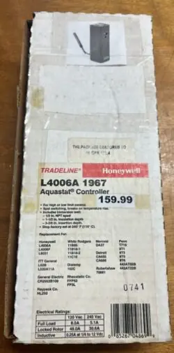 HONEYWELL AQUASTAT CONTROLLER   L4006A 1967