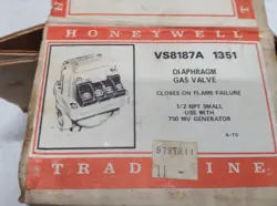 NEW HONEYWELL VS8187A1351 TRADELINE DIAPHRAGM GAS VALVE, POWERPILE