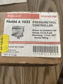 HONEYWELL PA404A 1033 SINGLE PRESSURE CONTROL - GRAY