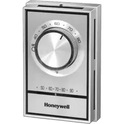 HONEYWELL 1 HEAT ELECTRIC HEAT THERMOSTAT, BRUSH GOLD FINISH - T498A1778;