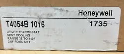 T4054B1016 HONEYWELL UTILITY THERMOSTAT SPST COOLING 35-110F 2.5F FIXED DF- NEW