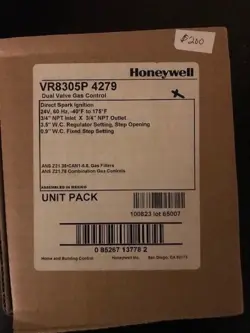 HONEYWELL DUAL VALVE GAS CONTROL