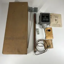 VINTAGE HONEYWELL TEMPERATURE CONTROLLER 2-WIRE 250V MAX 15-90F 5FT COPPER EXT