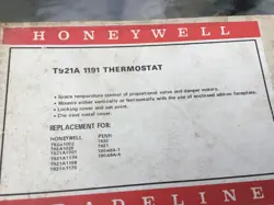 NEW OPEN BOX HONEYWELL T921A 1191 PROPORTIONAL CONTROL THERMOSTAT