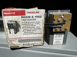 NOS HONEYWELL TRADELINE R8239A1052 24V FAN CONTROL CENTER TRANSFORMER