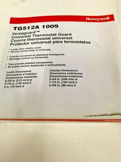 HONEYWELL TG512A 1009 VERSAGUARD UNIVERSAL THERMOSTAT GUARD