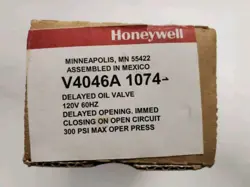 NEW NOS OEM HONEYWELL V4046A 1074 DELAYED OIL VALVE 120V FREE SHIP