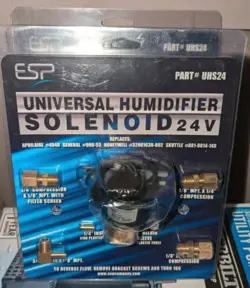 (2) NEW ESP UHS24 24V UNIVERSAL HUMIDIFIER SOLENOID APRILAIRE/GENERAL/HONEYWELL