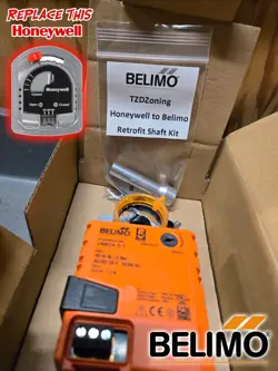 BELIMO RETROFIT KIT FOR HONEYWELL M847D ZONE DAMPER LMB24-3-T FLOATING ACTUATOR