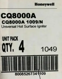 HONEYWELL  UNIVERSAL HOT SURFACE IGNITOR, PACK OF 4, NEW