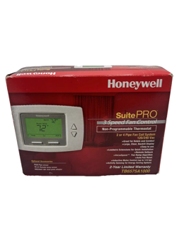 HONEYWELL TB6575A1000 SUITE PRO- 120/240V, 3-SPEED FAN COIL THERMOSTAT