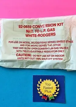 92-0659 WHITE-RODGERS  EMERSON NATURAL GAS TO LP CONVERSION KIT GAS VALVE