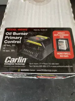 CARLIN 48245S OIL BURNER PRIMARY CONTROL 45 SEC/15 SEC TFI -FOR HONEYWELL R8184G