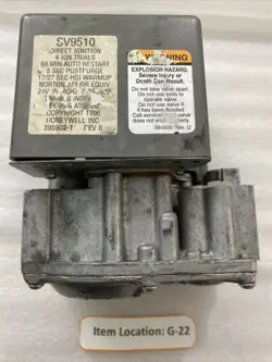 HONEYWELL FURNACE SMART GAS VALVE SV9510K2133 / SV9510