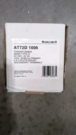 NEW HONEYWELL # AT72D-1006 PLATE MOUNTED TRANSFORMER