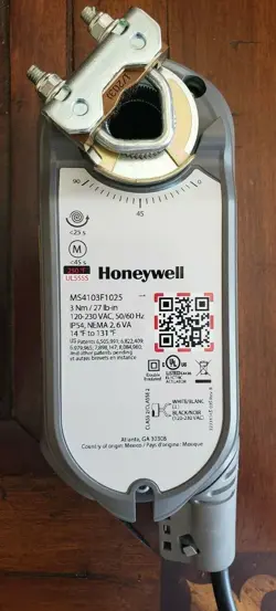 HONEYWELL DIRECT COUPLED ACTUATOR MS4103F1025 SPRING RETURN NEW OPEN BOX