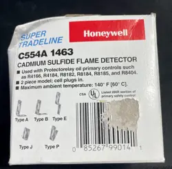 HONEYWELL C554A 1463 CADMIUM SULFIDE FLAME DETECTOR YELLOW