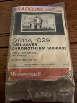HONEYWELL Q611A 1029 CHRONOTHERM, SUBBASE ONLY, FACTORY SEALED, NEW