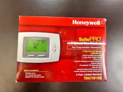 HONEYWELL SUITE PRO 3 SPEED SAN CONTROL THERMOSTAT TB6575B1000 120/240 V