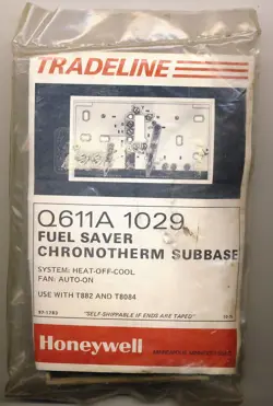 CHRONOTHERM, HONEYWELL, Q611A 1029, SUBBASE ONLY, FACTORY SEALED, NEW-OTHER