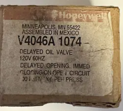 HONEYWELL V4046A 1074 DELAYED OIL VALVE 120V NOS V4046A1074