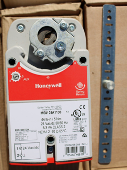 HONEYWELL MS8105A1130 - TWO POSITION SPRING RETURN DAMPER ACTUATOR 44LB IN